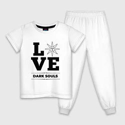 Пижама хлопковая детская Dark Souls Love Classic, цвет: белый