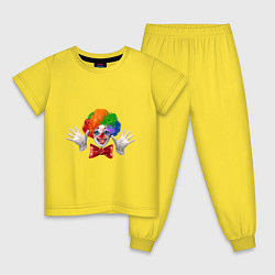 Пижама хлопковая детская POSITIVE CLOWN, цвет: желтый