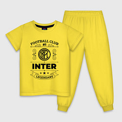 Пижама хлопковая детская Inter: Football Club Number 1 Legendary, цвет: желтый
