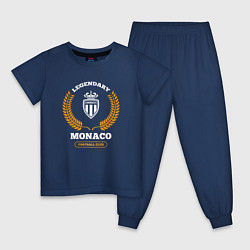 Детская пижама Лого Monaco и надпись Legendary Football Club