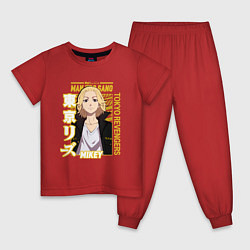 Пижама хлопковая детская МАЙКИ ТОКИЙСКИЕ МСТИТЕЛИ TOKYO REVENGERS, цвет: красный