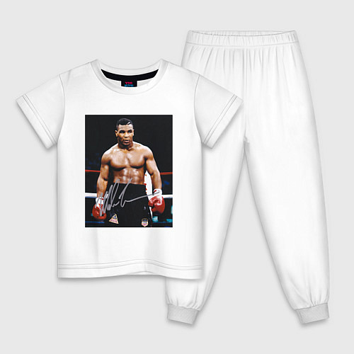 Детская пижама Майк Тайсон Фото с авторгафом Mike Tyson / Белый – фото 1