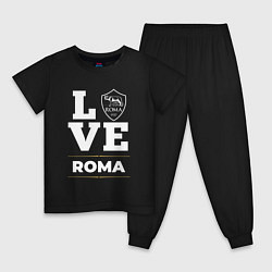 Пижама хлопковая детская Roma Love Classic, цвет: черный