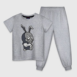 Пижама хлопковая детская Cool hare Hype Крутой заяц Шумиха, цвет: меланж