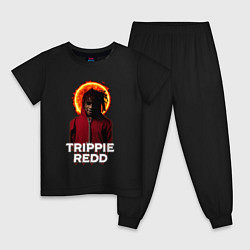 Пижама хлопковая детская TRIPPIE REDD 1400, цвет: черный