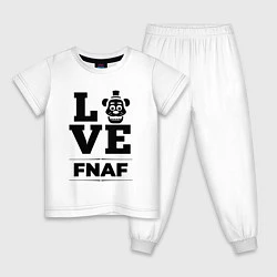 Пижама хлопковая детская FNAF Love Classic, цвет: белый
