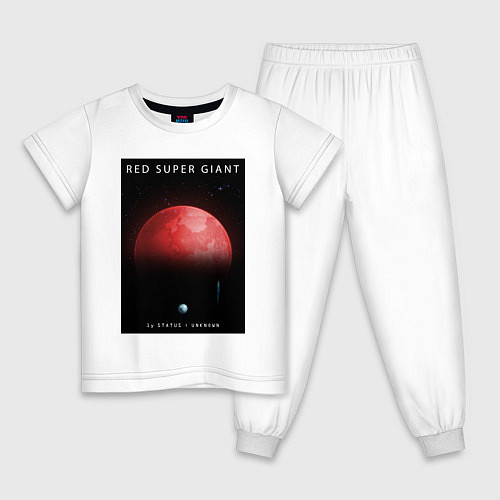 Детская пижама Red Super Giant Красный Сверхгигант Space Collecti / Белый – фото 1