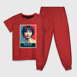 Пижама хлопковая детская Stranger Things Майк, цвет: красный