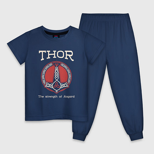 Детская пижама Thor strenght of Asgard / Тёмно-синий – фото 1