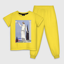 Пижама хлопковая детская Robe du Soir, de Worth Муза, цвет: желтый