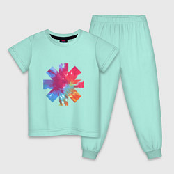 Пижама хлопковая детская RHCP Color, цвет: мятный