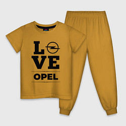 Пижама хлопковая детская Opel Love Classic, цвет: горчичный
