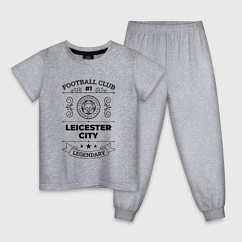 Детская пижама Leicester City: Football Club Number 1 Legendary / Меланж – фото 1