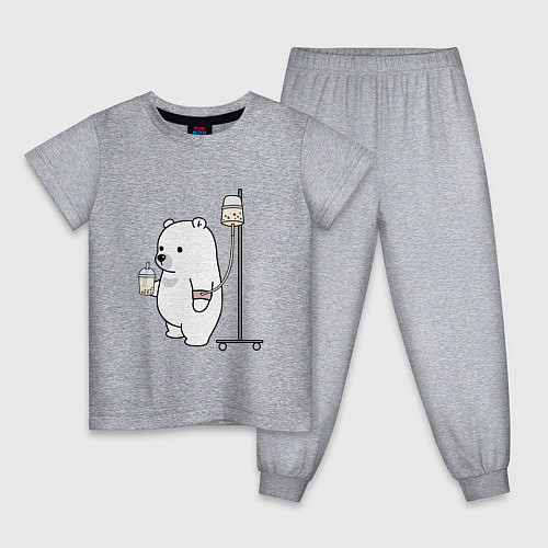 Детская пижама Boba bear / Меланж – фото 1