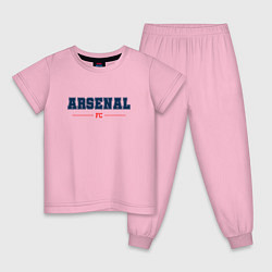 Пижама хлопковая детская Arsenal FC Classic, цвет: светло-розовый
