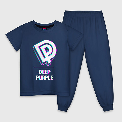 Детская пижама Deep Purple Glitch Rock / Тёмно-синий – фото 1