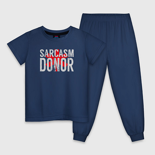 Детская пижама Донор Сарказма Sarcasm Donor / Тёмно-синий – фото 1