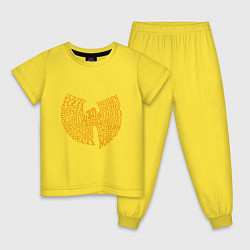 Пижама хлопковая детская Wu-Tang - 30 Years, цвет: желтый