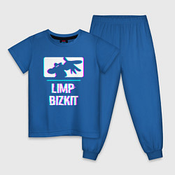 Пижама хлопковая детская Limp Bizkit Glitch Rock, цвет: синий