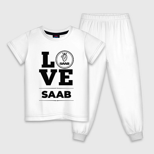 Детская пижама Saab Love Classic / Белый – фото 1