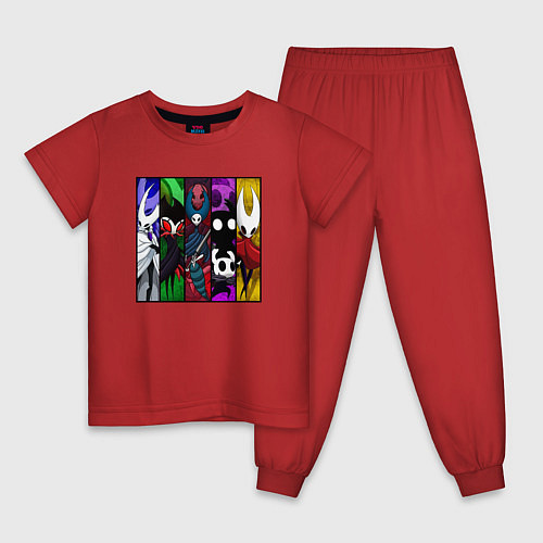Детская пижама Hollow Knight персонажи / Красный – фото 1