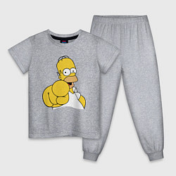 Детская пижама Гомер Симпсон указывает пальцем