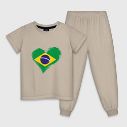 Детская пижама Сердце - Бразилия