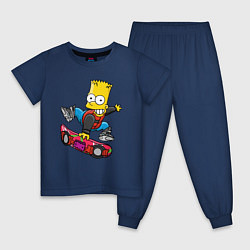 Детская пижама Барт Симпсон - крутой скейтбордист