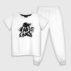 Пижама хлопковая детская Ramone, цвет: белый
