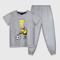 Детская пижама Барт Симпсон - крутой футбольный форвард