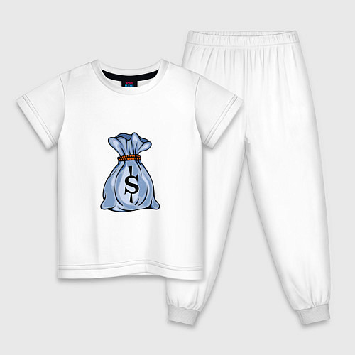 Детская пижама Мешок с долларами / Белый – фото 1