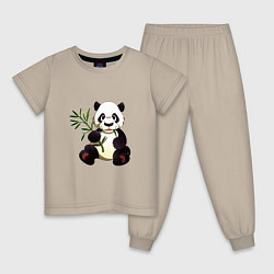 Детская пижама Панда кушает бамбук