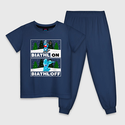 Детская пижама BiathlON BiathlOFF / Тёмно-синий – фото 1