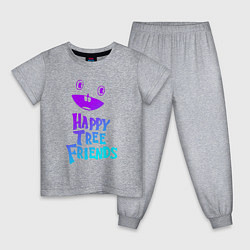 Пижама хлопковая детская Happy Three Friends - NEON, цвет: меланж