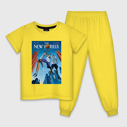 Детская пижама Обложка журнала New Yorker / Желтый – фото 1