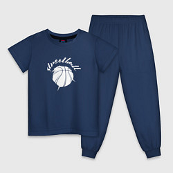 Пижама хлопковая детская Streetball lettering, цвет: тёмно-синий