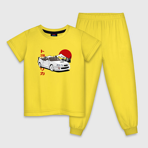 Детская пижама Celica gt-four st205 Retro JDM / Желтый – фото 1