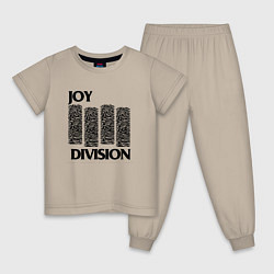 Пижама хлопковая детская Joy Division - rock, цвет: миндальный