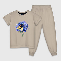 Детская пижама Трудяжка шмель на цветке