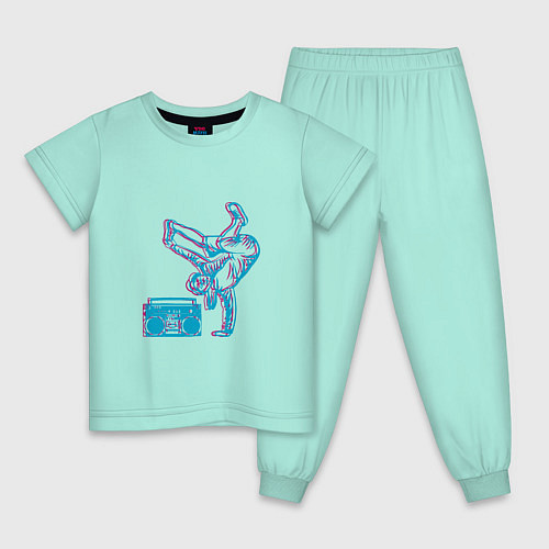 Детская пижама Hip Hop Dance / Мятный – фото 1