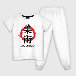 Детская пижама Jiu jitsu red splashes logo