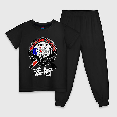 Детская пижама Jiu jitsu brazilian fight club / Черный – фото 1