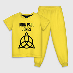 Пижама хлопковая детская John Paul Jones - Led Zeppelin - legend, цвет: желтый
