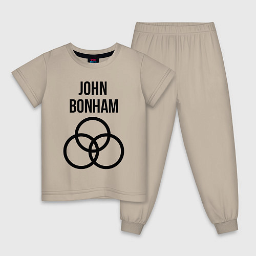 Детская пижама John Bonham - Led Zeppelin - legend / Миндальный – фото 1