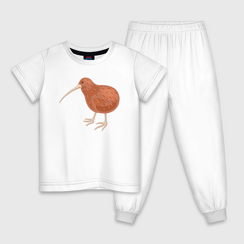 Детская пижама Птица киви / Белый – фото 1