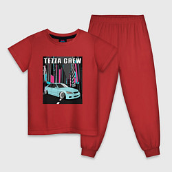 Пижама хлопковая детская Toyota Altezza Tezza Crew, цвет: красный