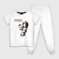 Пижама хлопковая детская Queen-легенды сквозь ветер, цвет: белый