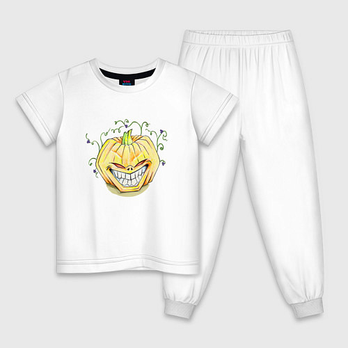 Детская пижама Очень злая тыква / Белый – фото 1