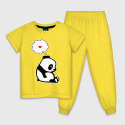 Детская пижама Панда о разбитом сердце