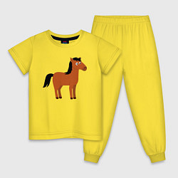 Детская пижама Забавная лошадь